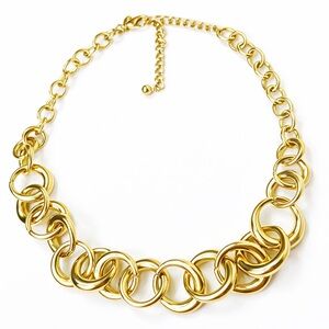 Vintage Chico’s Gold-Tone Chunky Chain Link Necklace 17” + 4” Extender